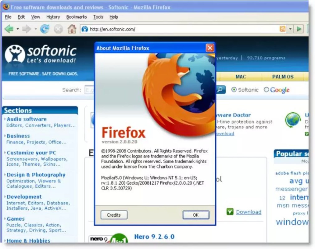 Firefox 2.0.0.20 for Windows Screenshot 6