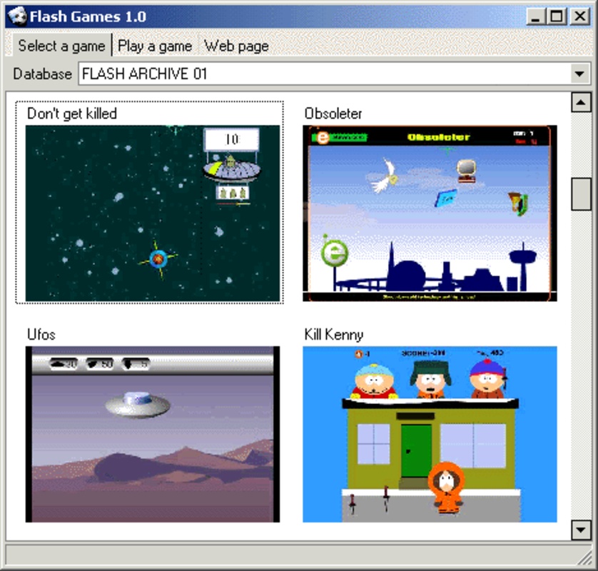 Flash Games 1.01 for Windows Screenshot 1