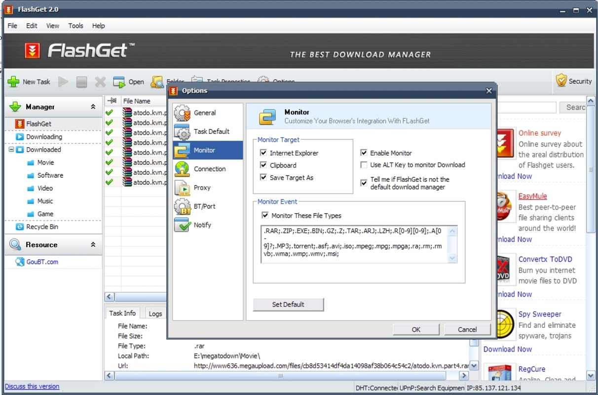 FlashGet 3.7.0.1220 for Windows Screenshot 2