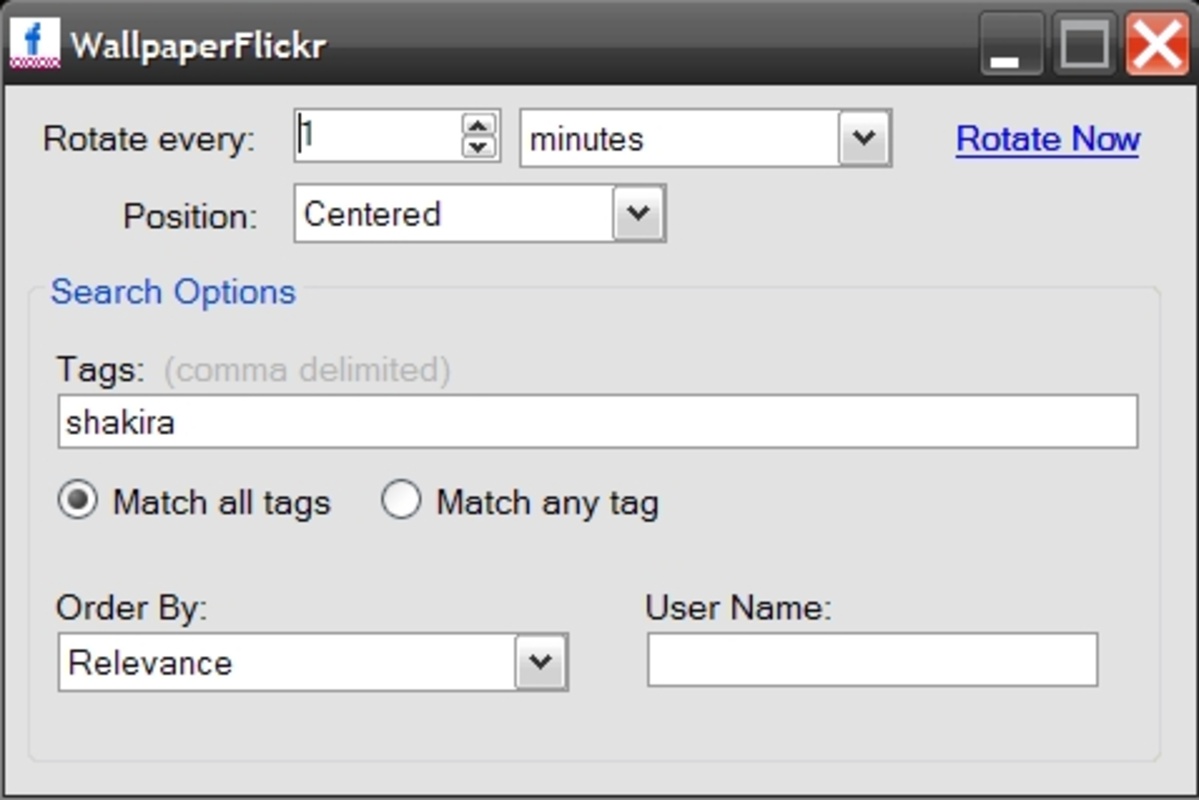 Flickr Wallpaper Rotator 1.0 feature