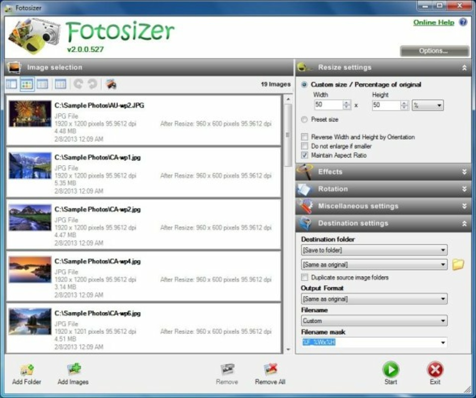 Fotosizer 3.17.2.584 for Windows Screenshot 4