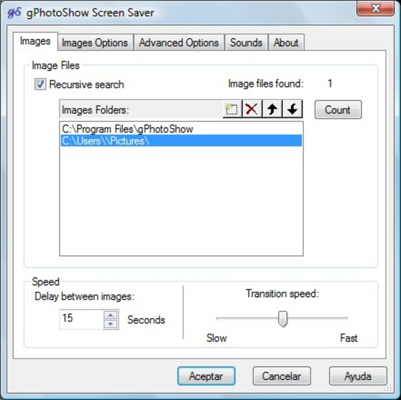 gPhotoShow 1.7.0 for Windows Screenshot 2