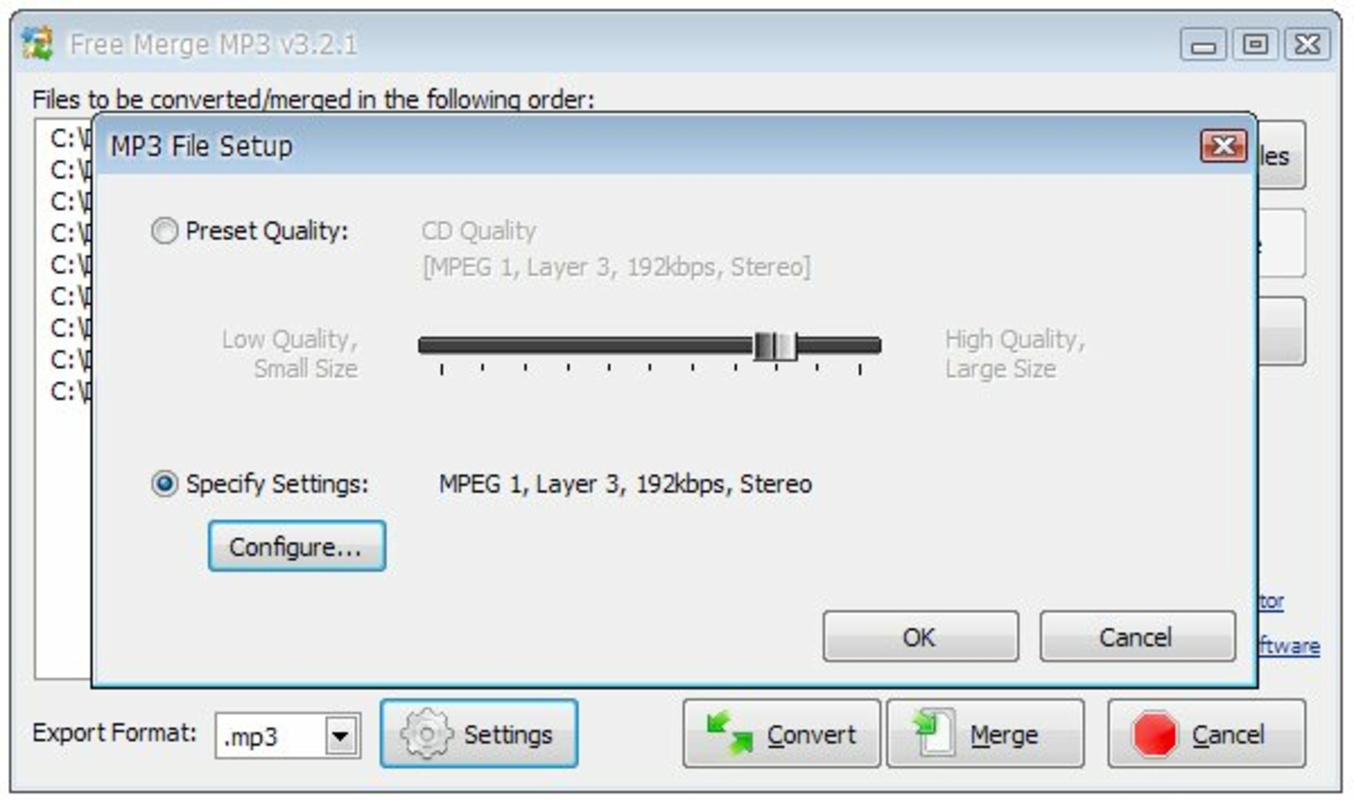 Free Merge MP3 6.0.2 for Windows Screenshot 2