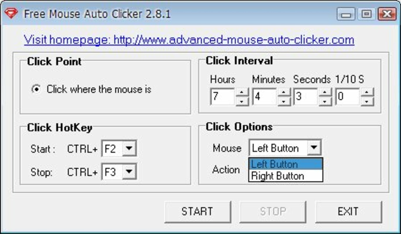 Free Mouse Auto Clicker 3.8.2 for Windows Screenshot 3