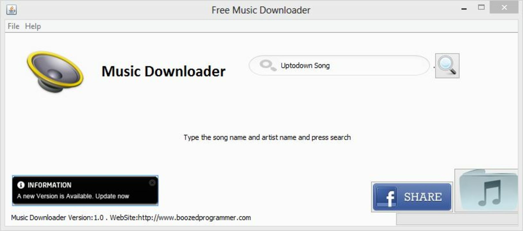 Free Music Downloader 1.0.0.4 for Windows Screenshot 1