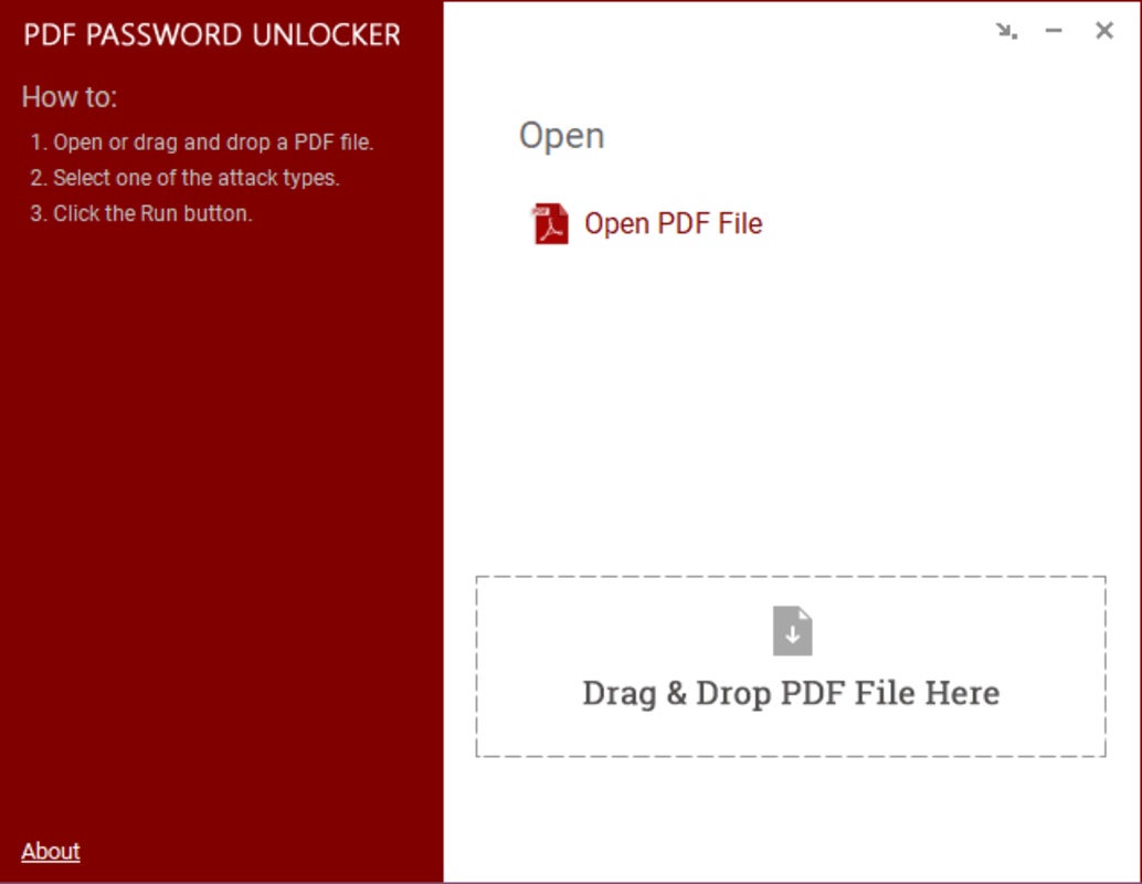 Free PDF Password Unlocker 2.0.1 for Windows Screenshot 2