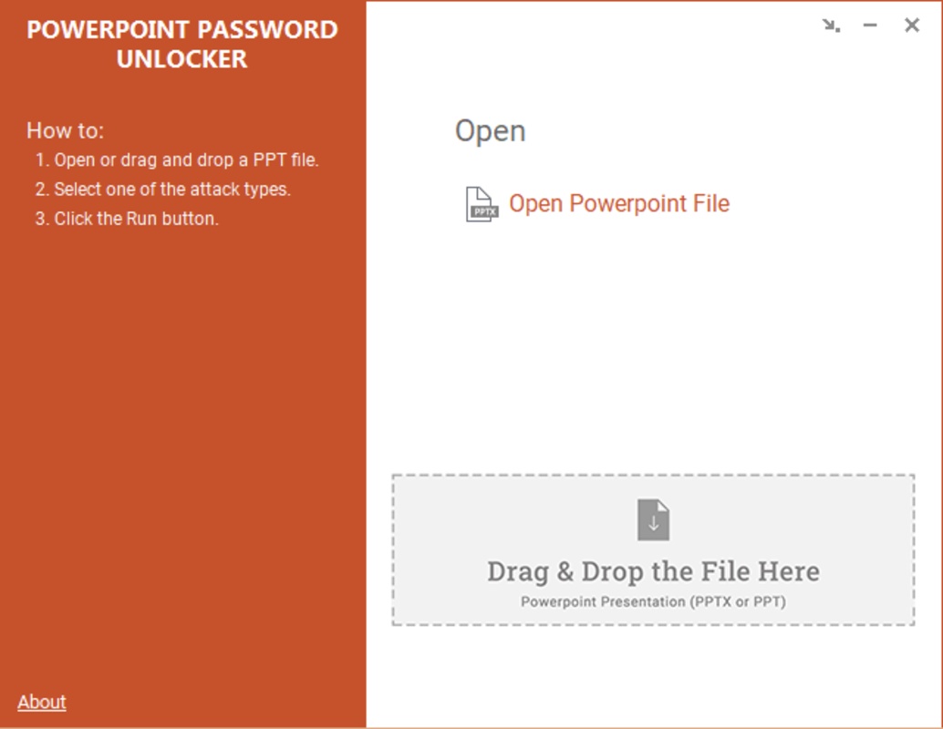 Free PowerPoint Password Unlocker 2.0.1 for Windows Screenshot 2