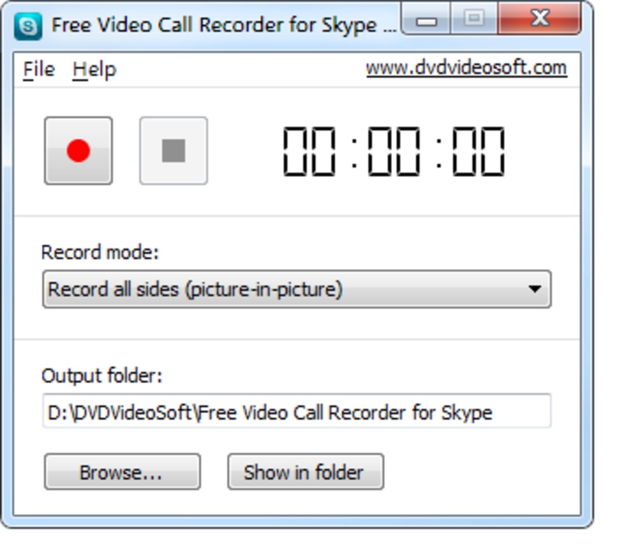 Free Video Call Recorder for Skype 1.2.64.627 for Windows Screenshot 1