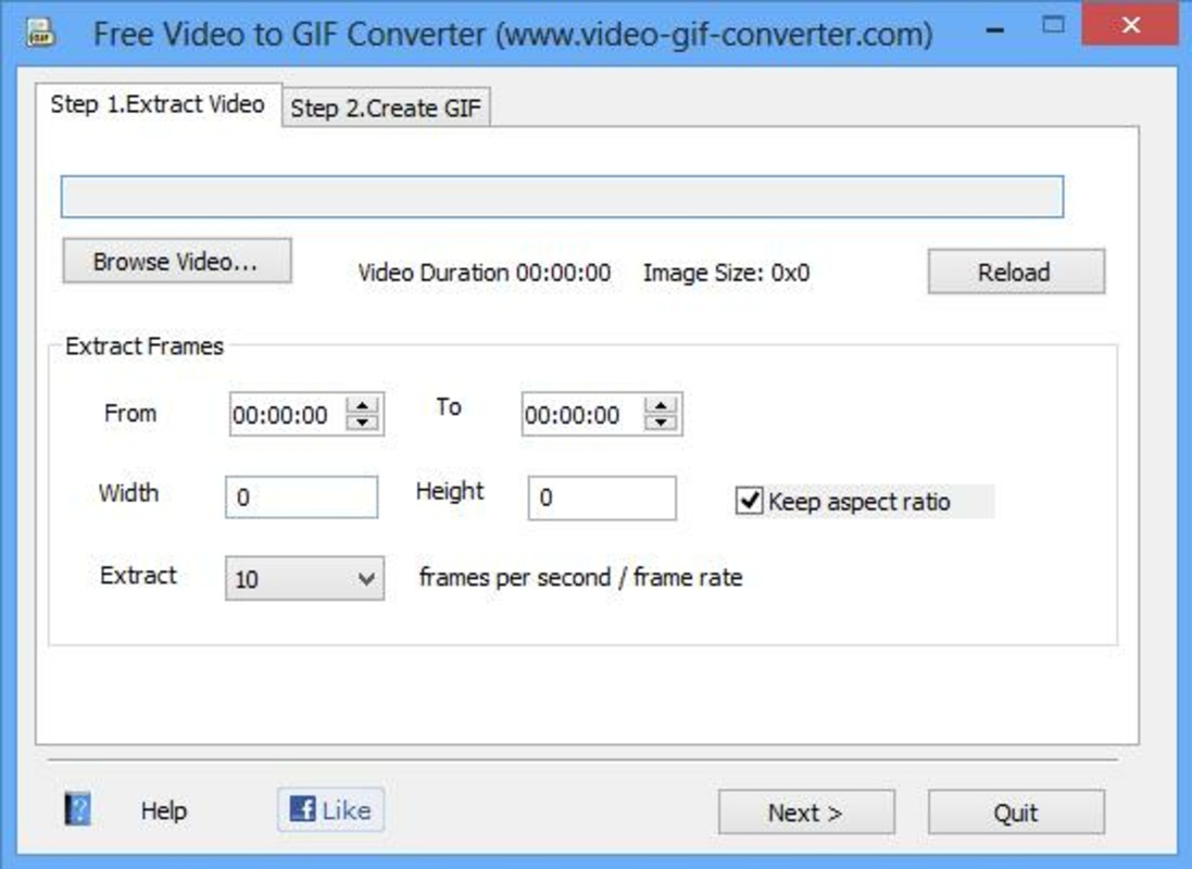 Free Video to GIF Converter 2.0 for Windows Screenshot 1