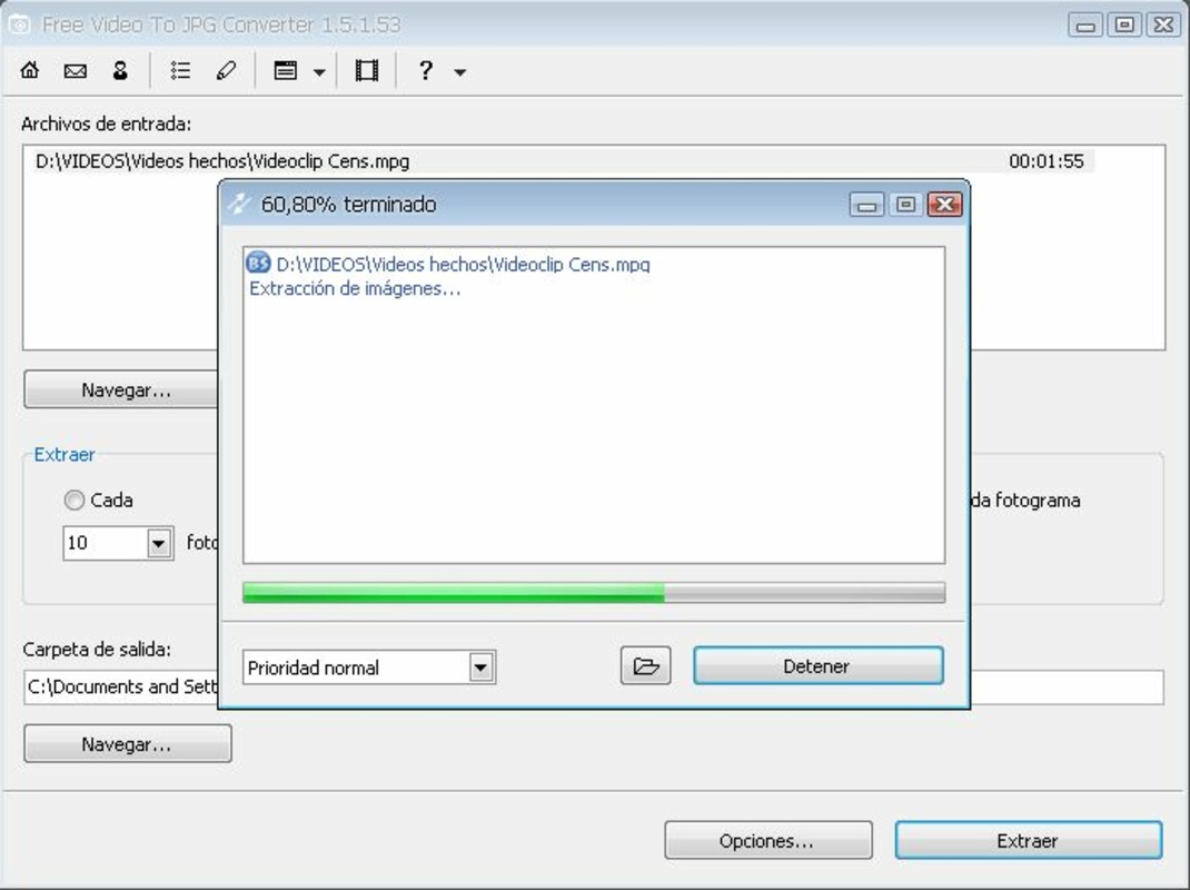 Free Video to JPG Converter 5.0.92.607 for Windows Screenshot 3