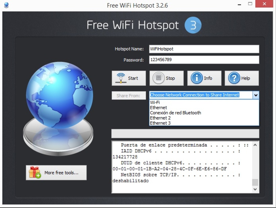 Free WiFi Hotspot 3.2.9 feature