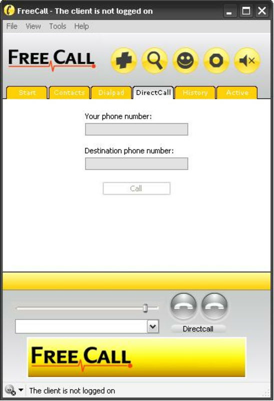 FreeCall 2.11 for Windows Screenshot 2