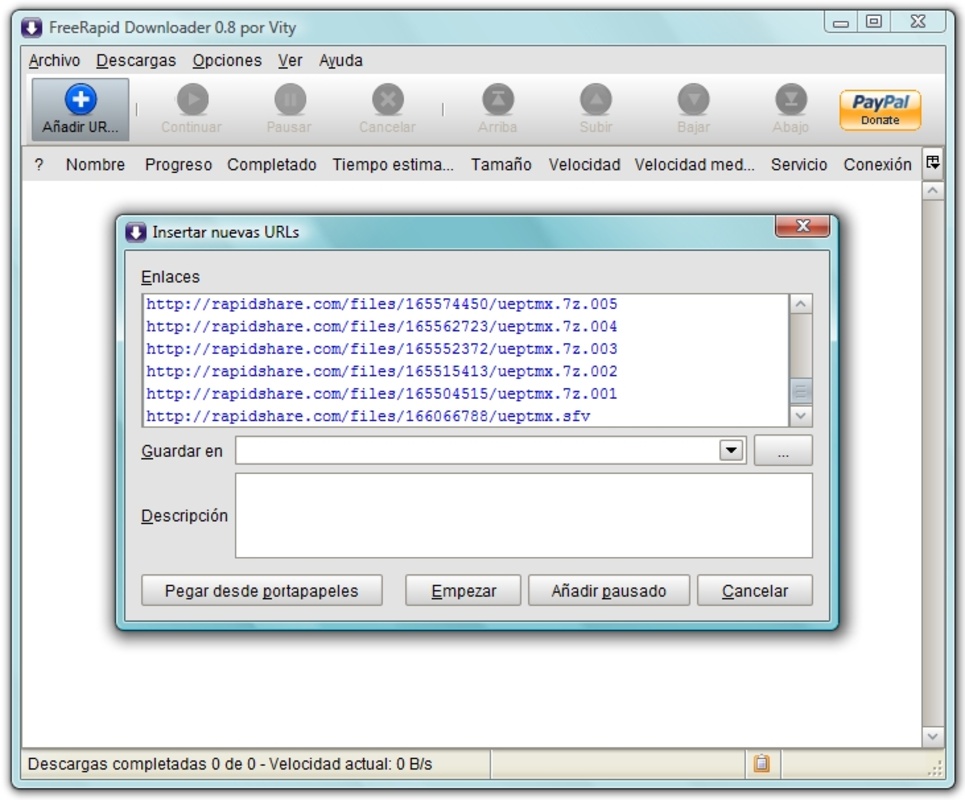 FreeRapid Downloader 0.82 for Windows Screenshot 7