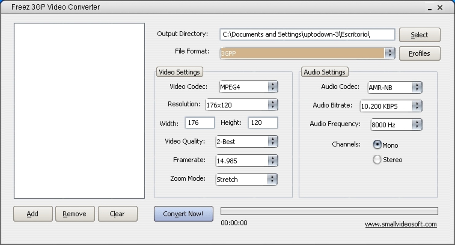 Freez 3GP Video Converter 2.0 for Windows Screenshot 1
