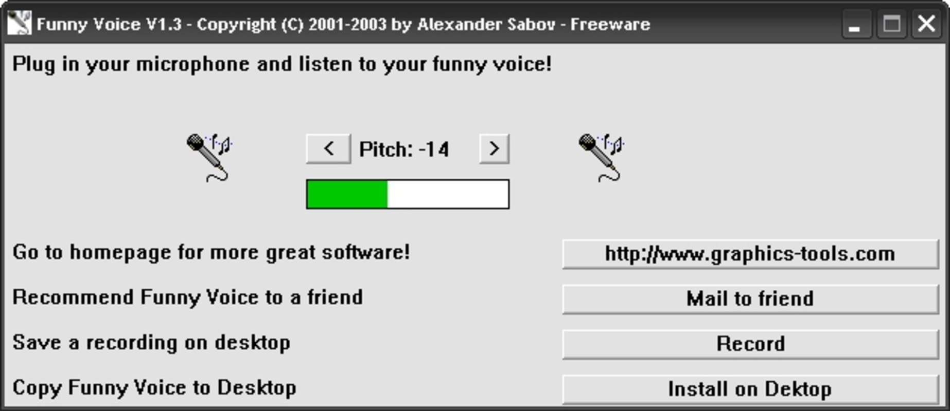 Funny Voice 1.4 for Windows Screenshot 1