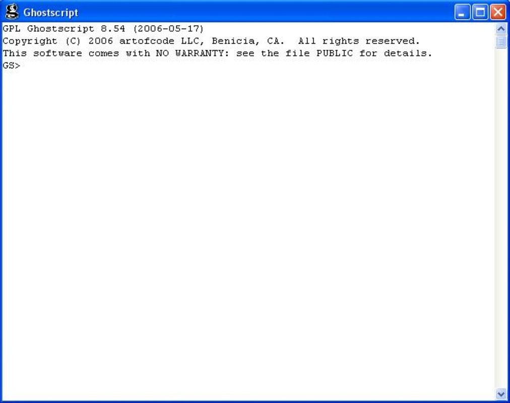 Ghostscript 10.01.0 for Windows Screenshot 1