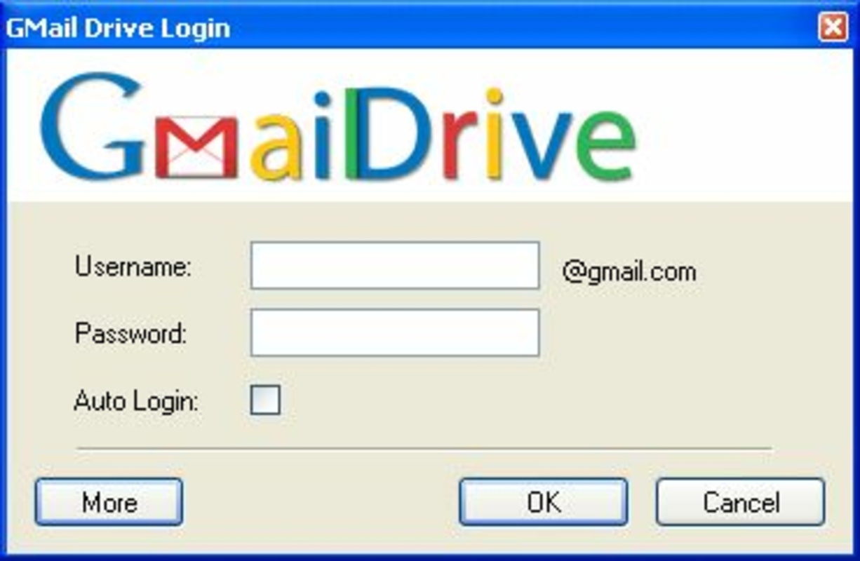 GMail Drive 1.0.17 for Windows Screenshot 1