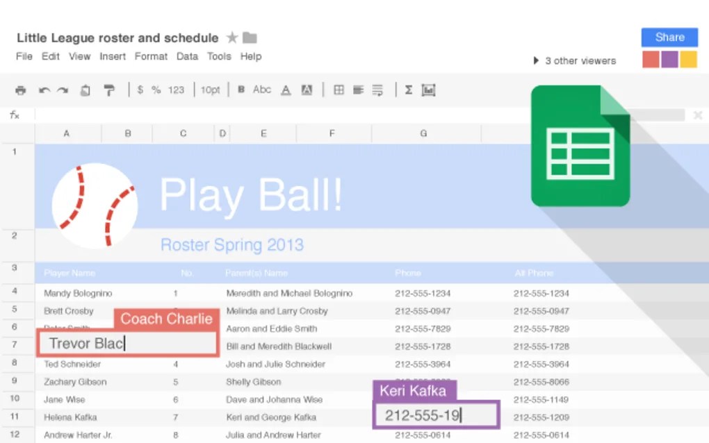 Google Sheets For Chrome 1.2 feature