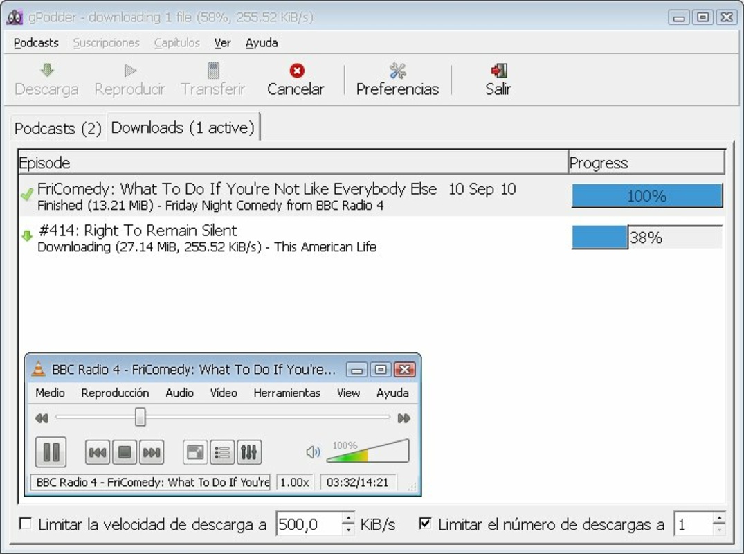 gPodder 3.11.1 for Windows Screenshot 1
