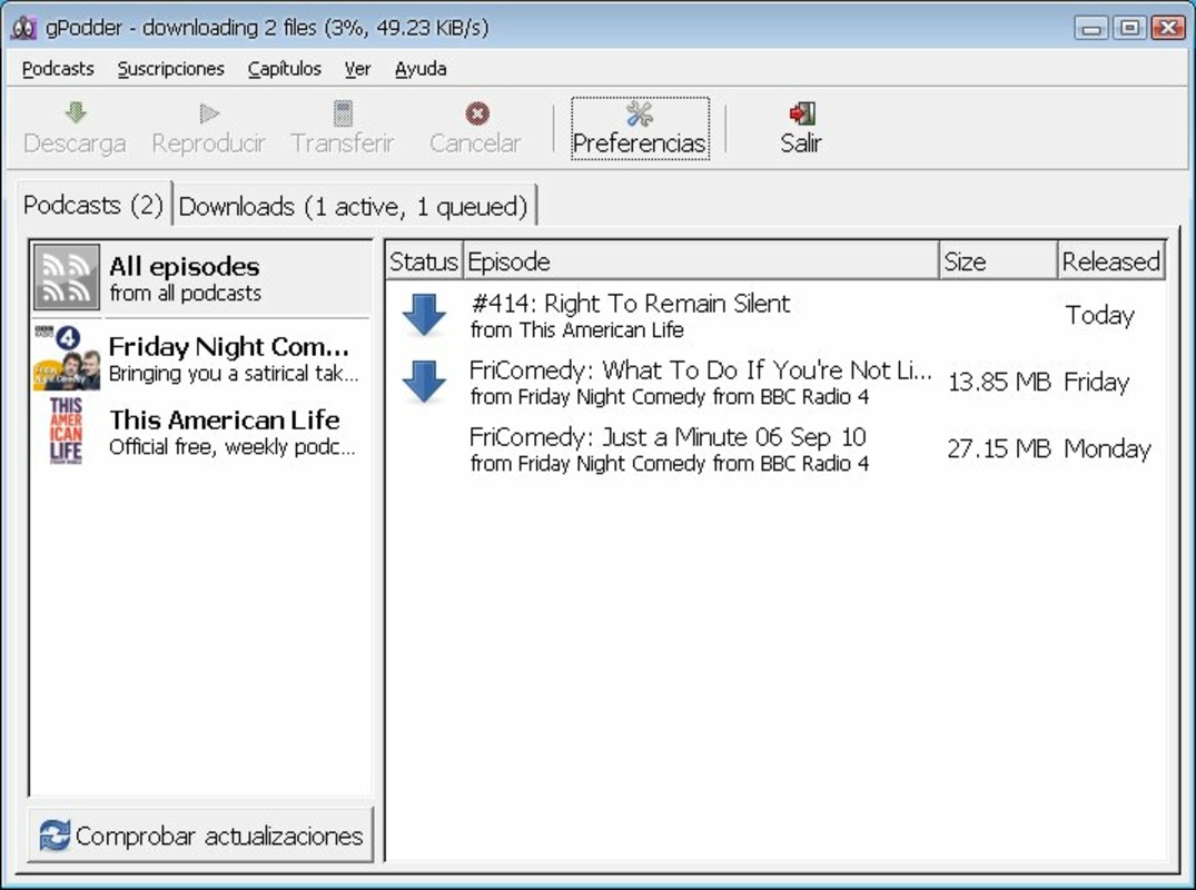 gPodder 3.11.1 for Windows Screenshot 4