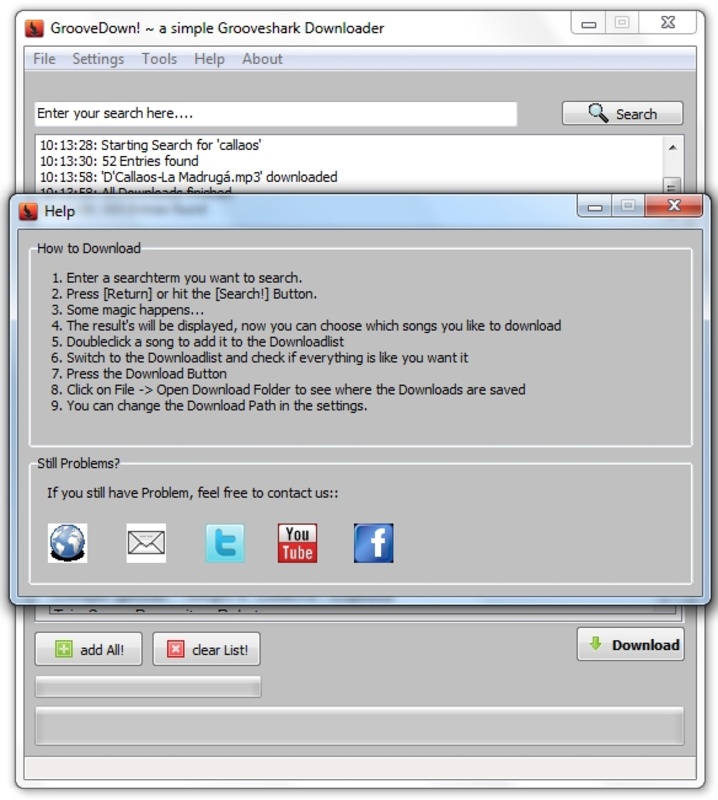 GrooveDown 0.64 for Windows Screenshot 1