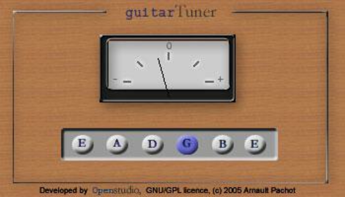 Guitar Tuner Java Applet 1.0 for Windows Screenshot 1