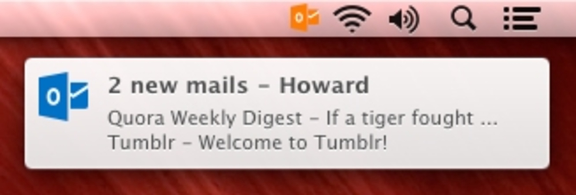 Howard Email Notifier 2.00 feature