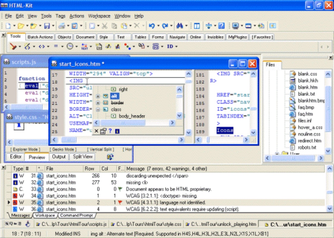 HTML-Kit 1.0 build 292 for Windows Screenshot 1