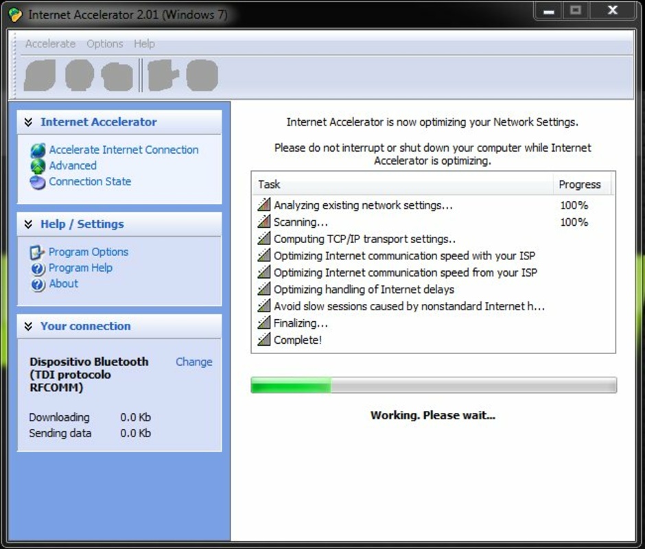 Internet Accelerator 2.0.3.90 for Windows Screenshot 3