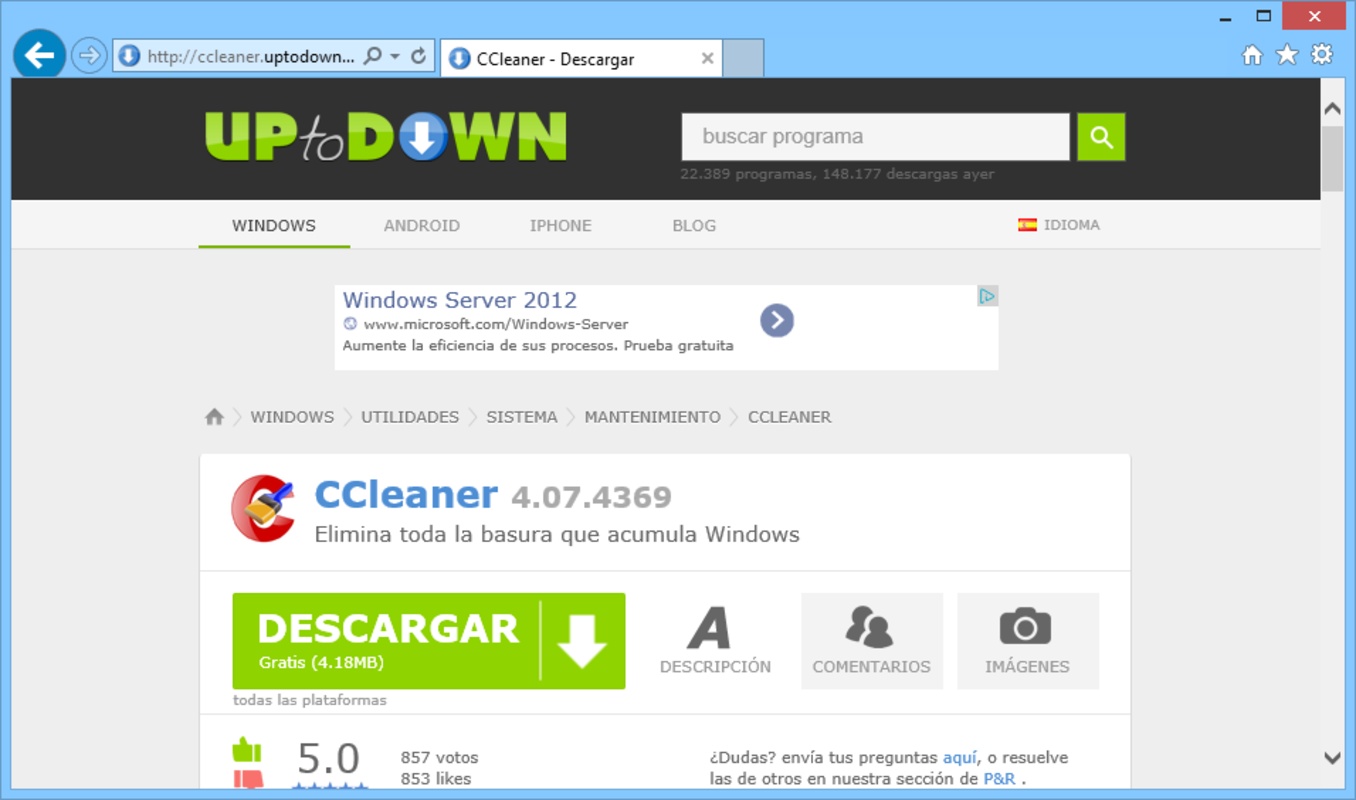 Internet Explorer 11 for Windows 7 11.0.9600.16384 Screenshot 3