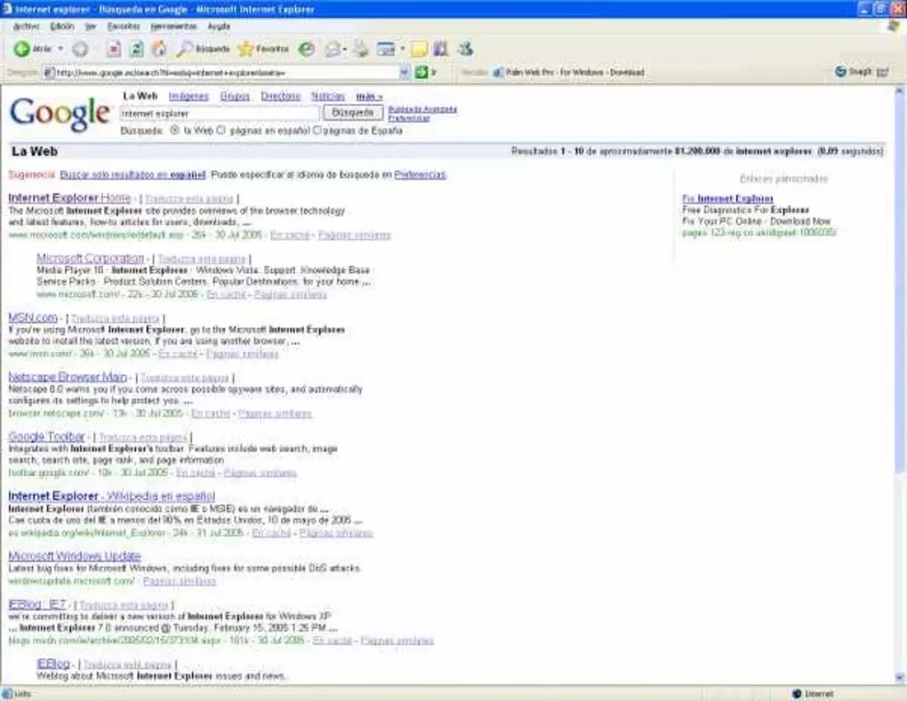 Internet Explorer 6 6-service-pack-2-sp2 for Windows Screenshot 1