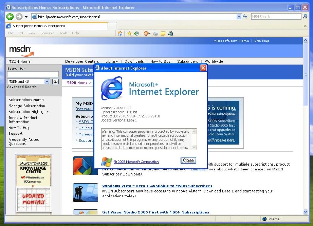 Internet Explorer 7 7.0 for Windows Screenshot 2
