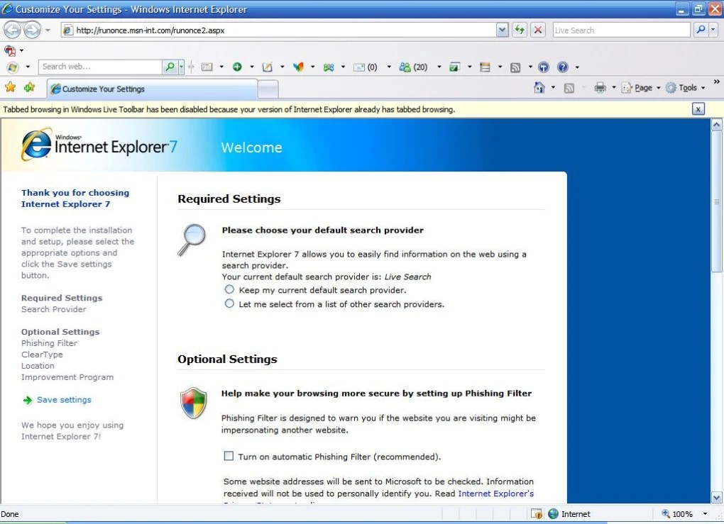 Internet Explorer 7 7.0 for Windows Screenshot 3
