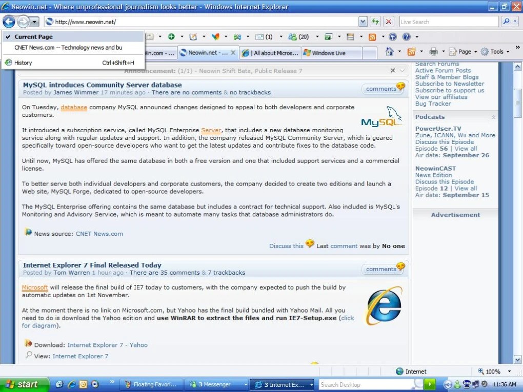 Internet Explorer 7 7.0 for Windows Screenshot 5
