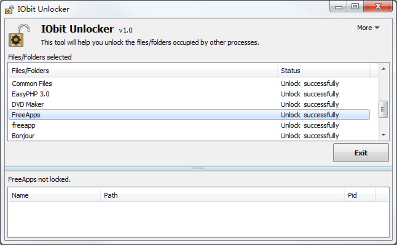 IObit Unlocker 1.3.0 for Windows Screenshot 1