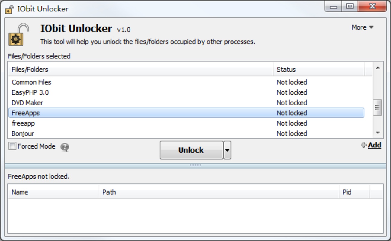IObit Unlocker 1.3.0 for Windows Screenshot 2
