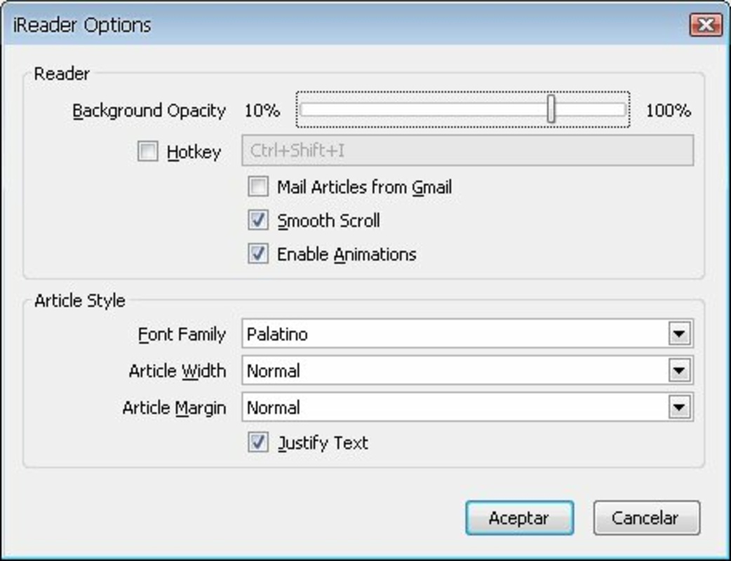 iReader 1.0.7 for Windows Screenshot 1