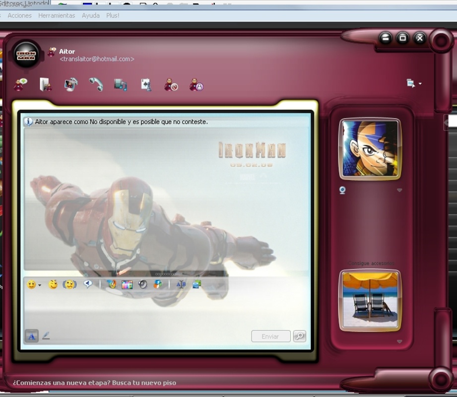 Iron Man Windows Live Messenger Skin 1.0.0 for Windows Screenshot 1