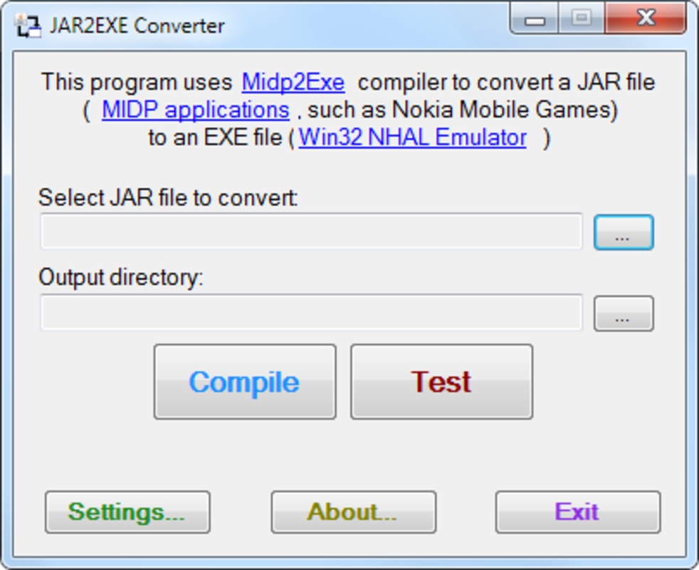 Jar2Exe 2.0 for Windows Screenshot 1