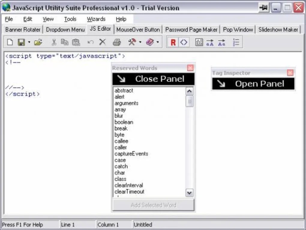 JavaScript Utility Suite 1.0 for Windows Screenshot 1