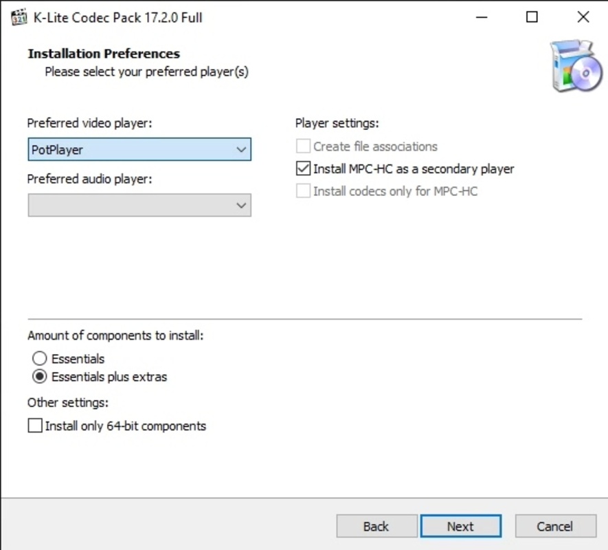 K-Lite Codec Pack (Full) 17.5.0 for Windows Screenshot 2