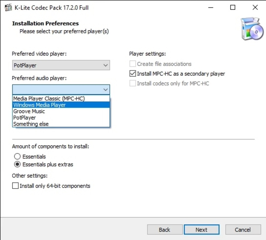K-Lite Codec Pack (Full) 17.5.0 for Windows Screenshot 3
