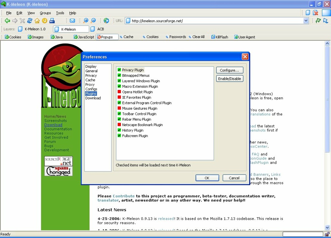 K-Meleon 76.4.7 for Windows Screenshot 1