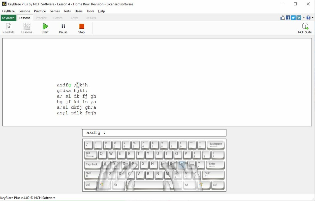 KeyBlaze Free Typing Tutor 4.02 for Windows Screenshot 1