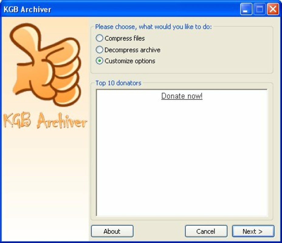 KGB Archiver 2 Beta 2 for Windows Screenshot 2