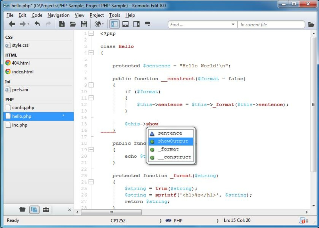 Komodo Edit 11.1.0 build 91033 for Windows Screenshot 1