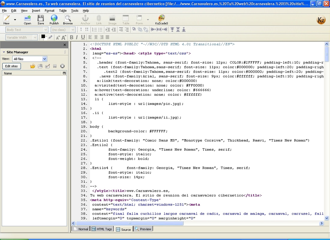 KompoZer 0.8b3 for Windows Screenshot 4
