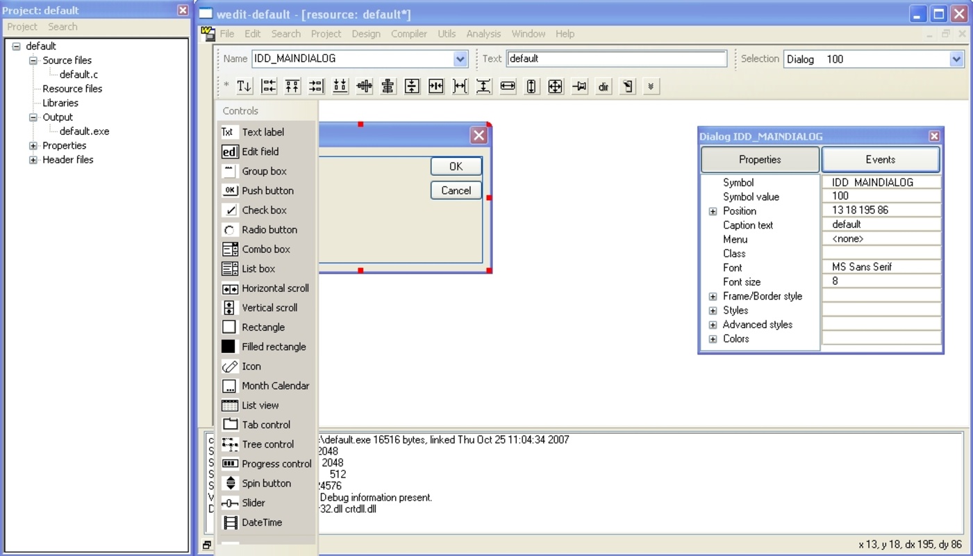 LCC Win32 3.2 for Windows Screenshot 1
