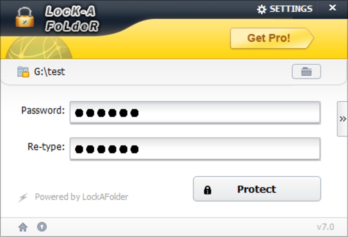Lock a Folder 4.01 for Windows Screenshot 1
