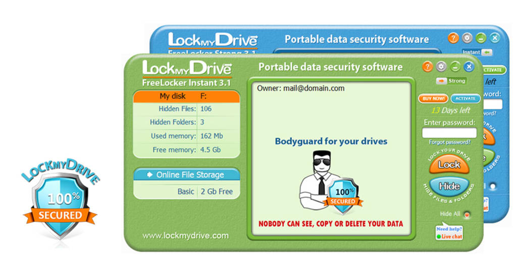 Lockmydrive FreeLocker 4 feature